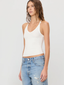 V-Neck Racerback Tank Cream