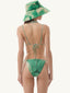 Sadie Tie Bikini Bottom Green Snake