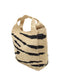 Mamie XL Straw Handbag Black Zebra Stripe