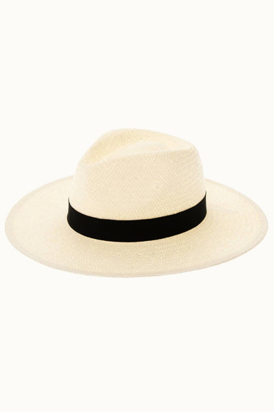 Handwoven Ivory Toyo Straw Panama Hat, Adjustable
