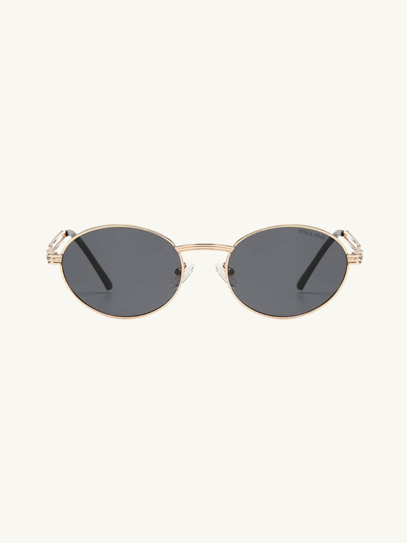 Blake Polarized Sunglasses: Black/Gold