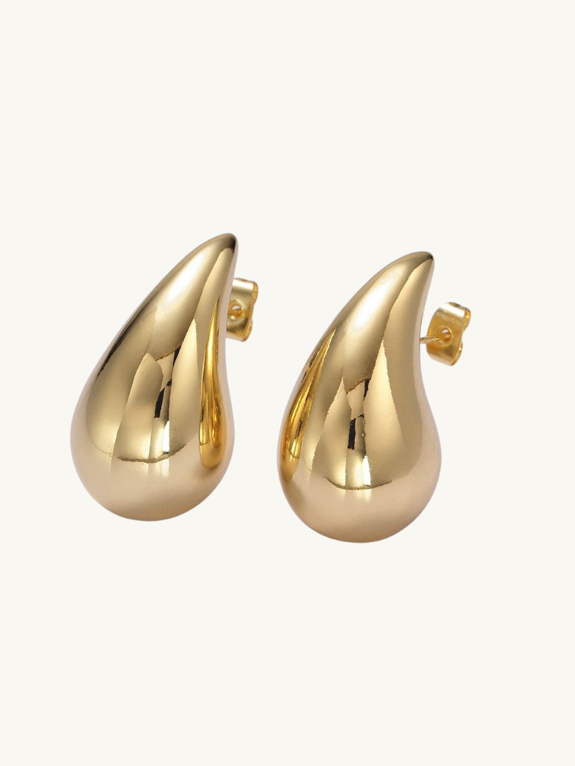 Chunky Modern Teardrop Stud Kylie Earrings