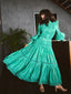 Ocean Silk Maxi Dress Green