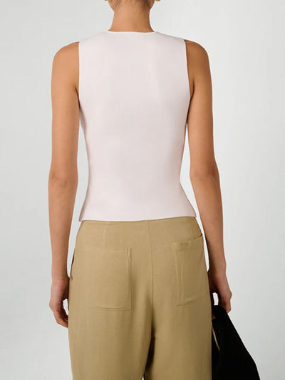 Twist Front Flyaway Tank White