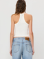 V-Neck Racerback Tank Cream