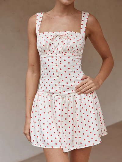 Santori Mini Dress Red Polka