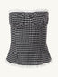 Strapless Bustier Black Gingham
