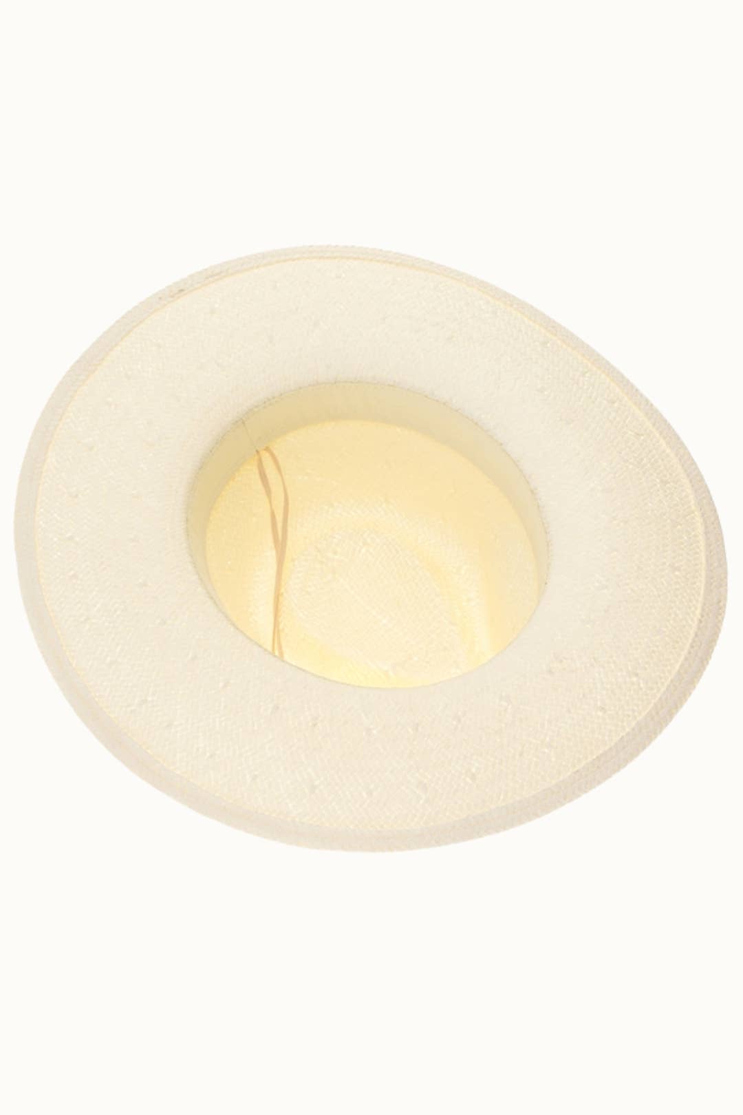 Handwoven Ivory Toyo Straw Panama Hat, Adjustable