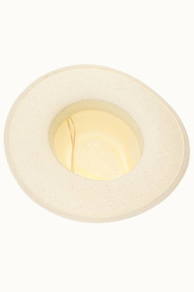 Handwoven Ivory Toyo Straw Panama Hat, Adjustable