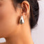 Gold-Dipped Chunky Water Drop Post Earrings Gold