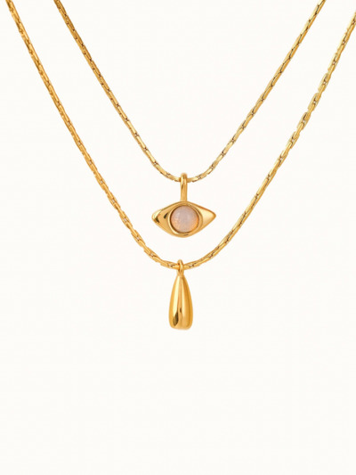 Nova 18K Layered Eye Necklace Yellow Gold