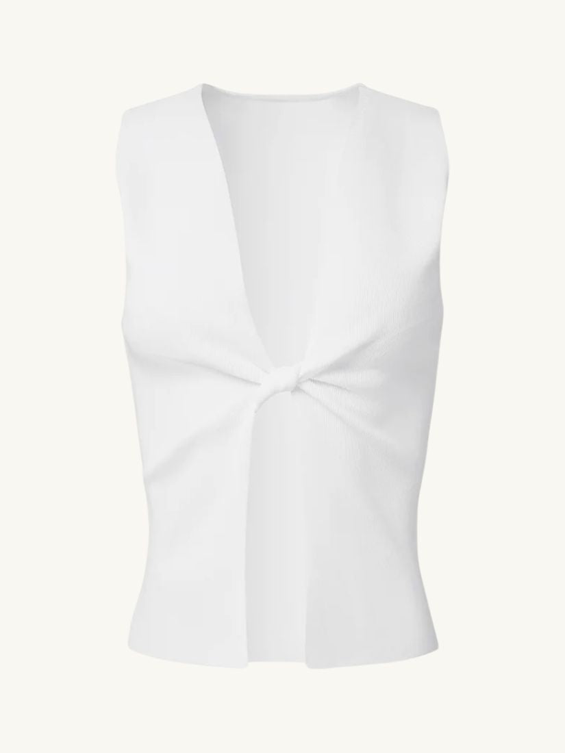 Twist Front Flyaway Tank White