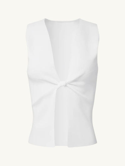 Twist Front Flyaway Tank White