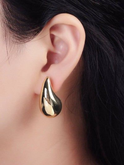 Chunky Modern Teardrop Stud Kylie Earrings