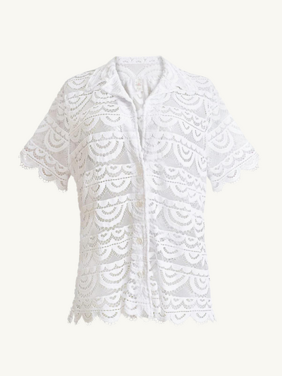 Lace Button Up Waterlily