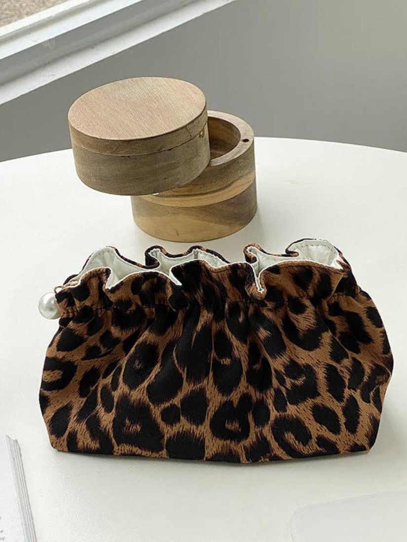 Vintage Leopard Cosmetic Bag Small