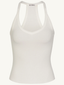 V-Neck Racerback Tank Cream
