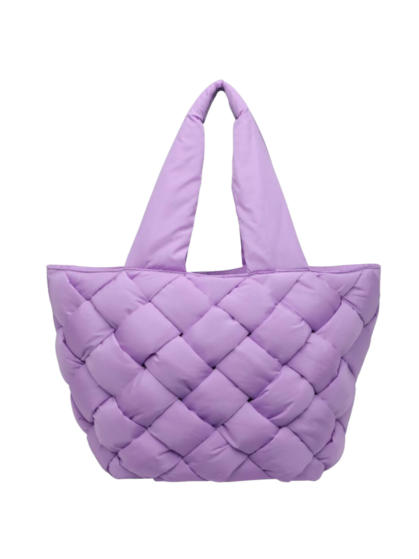 Intuition East West Woven Nylon Tote: Lilac