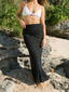 Eyelet Vienna Sarong Black