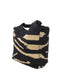 Mamie XL Straw Handbag Black Zebra Stripe
