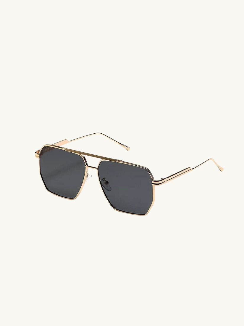 Goldie Polarized Sunglasses: Black/Gold