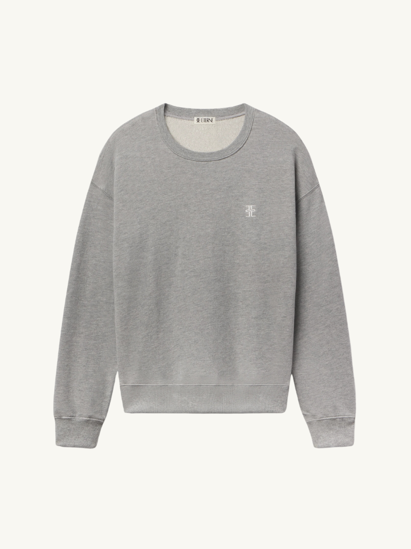 Oversized Crewneck Sweatshirt Heather Grey