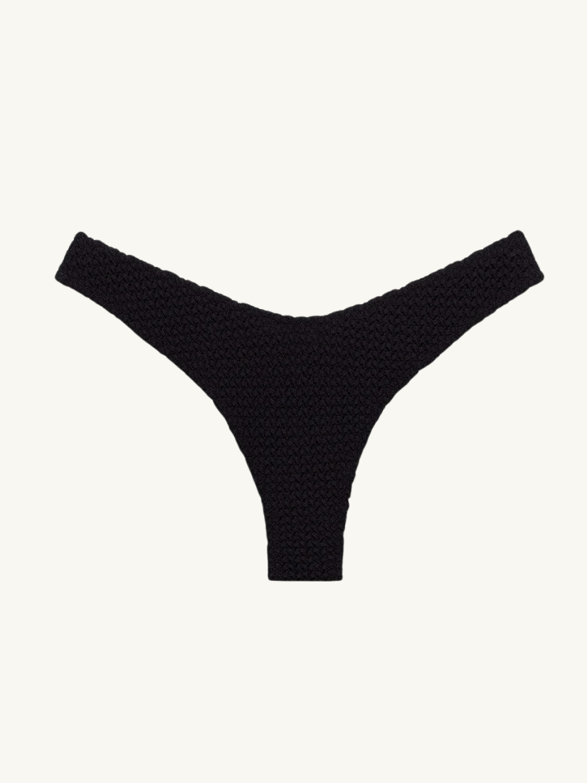 Black Crochet Lulu Zig Zag Bottom