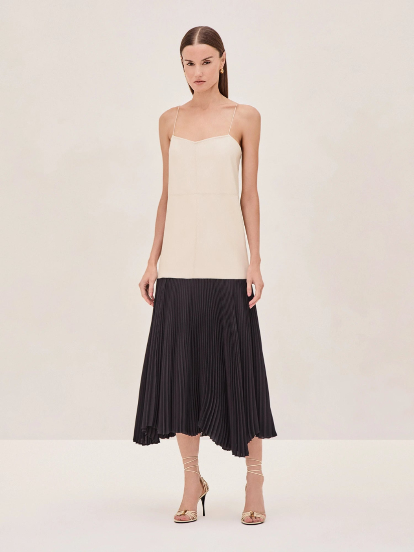 Piatta Midi Dress Off White/ Black