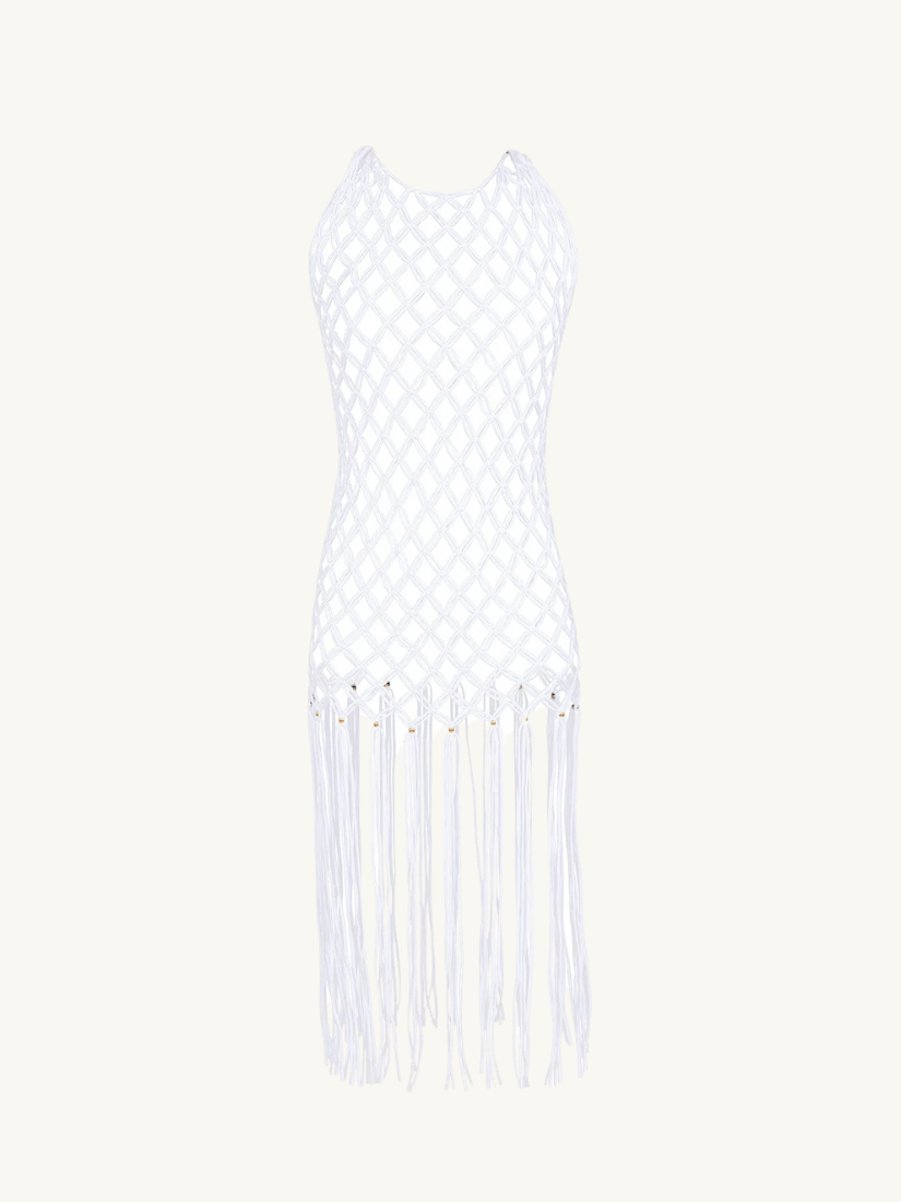 Beaded Brynn Coverup White