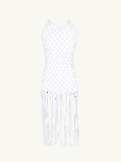 Beaded Brynn Coverup White