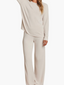 Cozychic Ultralite Jersey Roll Pullover & Wide Leg Pant Set Sand Dune