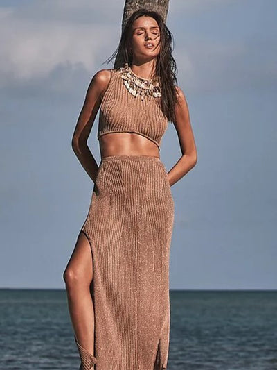 Alexia Skirt Gold Shimmer