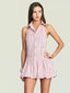 Anastacia Dress Cocoa Brown/Taffy Pink