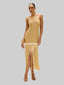 Aurea Crochet Midi Dress Gold
