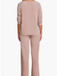 Cozychic Ultralite Jersey Roll Pullover & Wide Leg Pant Set Teaberry