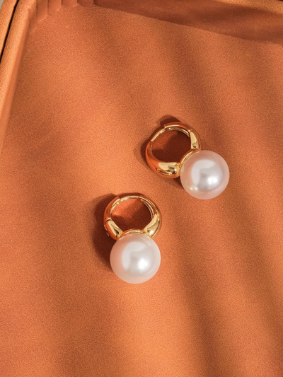 Reine 18K Gold Classic Pearl Earring