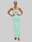 Clara Fringe Maxi Dress Light Blue