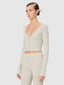 Cropped Cardigan Heather Oatmeal