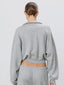 Cropped Half-Zip Sweatshirt Heather Grey