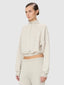 Cropped Half-Zip Sweatshirt Heather Oatmeal