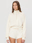 Cropped Half-zip Sweatshirt Bone