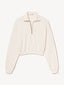 Cropped Half-zip Sweatshirt Bone