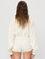 Cropped Half-zip Sweatshirt Bone