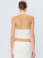 Cropped Halter Top Cream