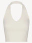 Cropped Halter Top Cream