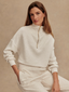 Hawley Half Zip Sweat White