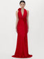 Delphine Satin Gown Red Chili Pepper