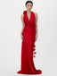 Delphine Satin Gown Red Chili Pepper
