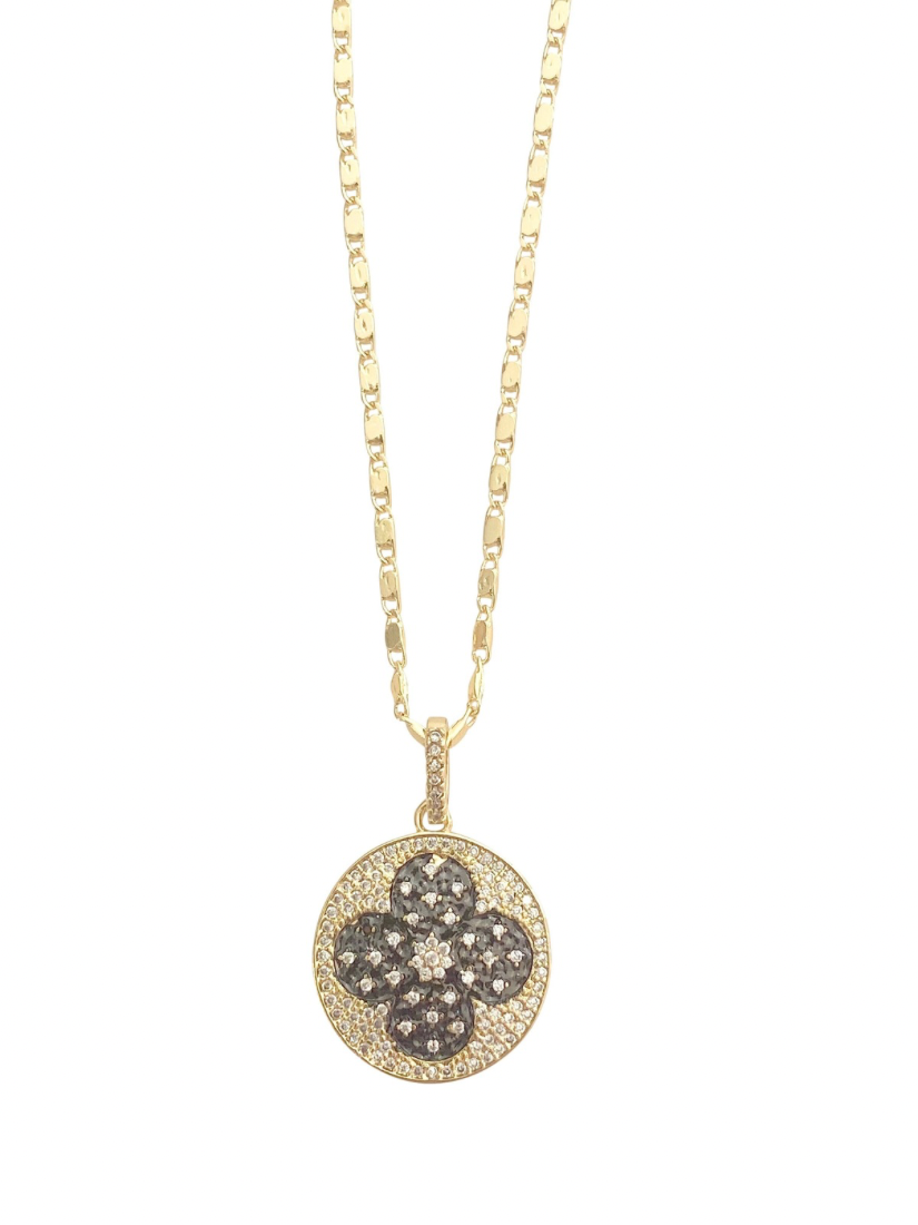 Two Tone Clover Necklace