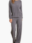 Cozychic Ultralite Jersey Roll Pullover & Wide Leg Pant Set Coal